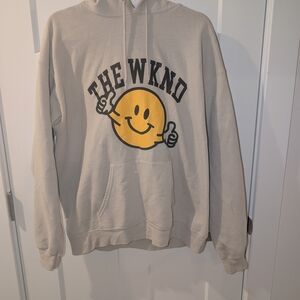 Beige Hoodie with Yellow Graphic